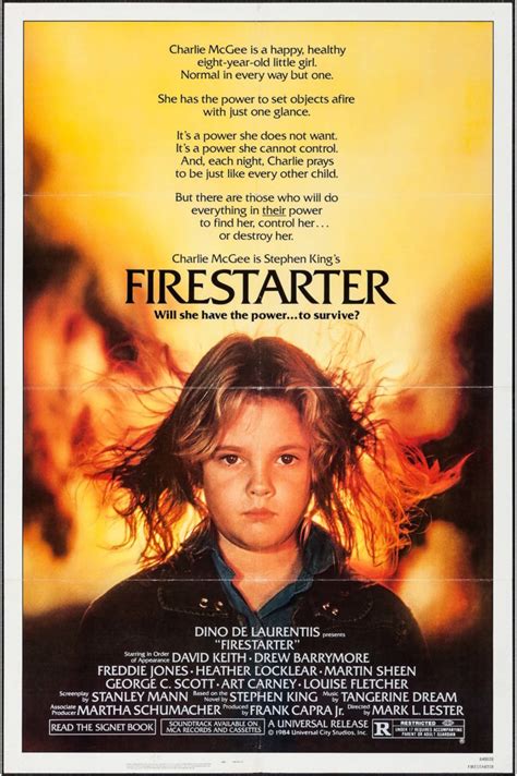 Firestarter (1984) movie poster – Dangerous Universe