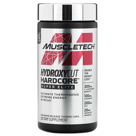 MuscleTech Hydroxycut Hardcore Super Elite 120 cápsulas térmicas de