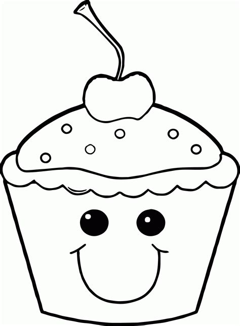 Cupcake Desenho Para Colorir Kawaii Black And White Cupcake Cupcake