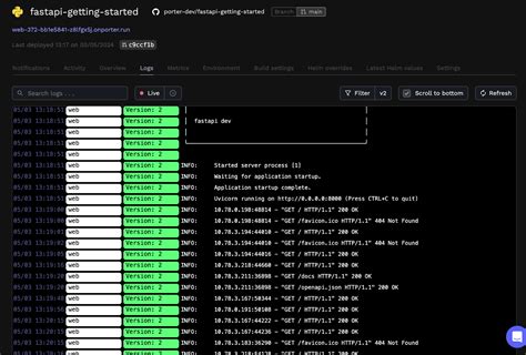 Deploy A FastAPI App Porter