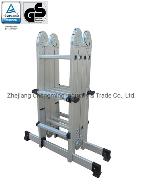 En131gs 4x3 Aluminium Adjustable Multi Purpose Ladder China