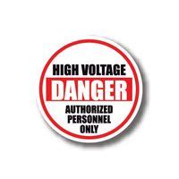 Shop Ergomat Durastripe Circle Sign High Voltage Danger Authorized