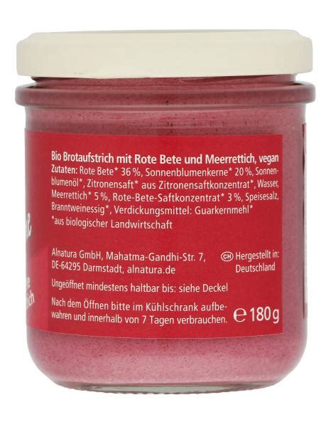 Alnatura Streichcreme Rote Bete Meerrettich Online Kaufen Bei Mytime De