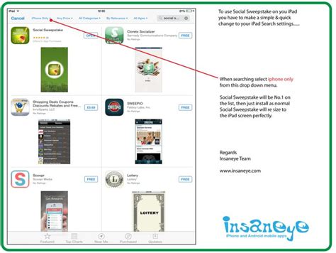 Social Sweepstake Can Be Easily Installed On Your IPad A Simple Change