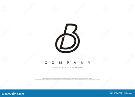 Initial Letter Db Or Bd Logo Design Vector Stock Vector Illustration