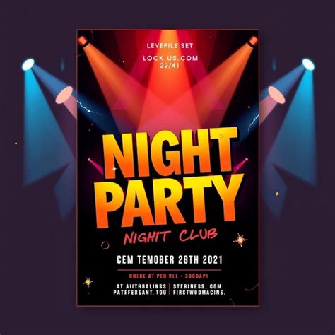 Crazy Night Club Party Social Media Design Flyer Template Banner Psd