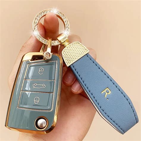 Fashion Soft TPU Car Key Case Cover For Volkswagen VW Golf 7 MK7 Tiguan