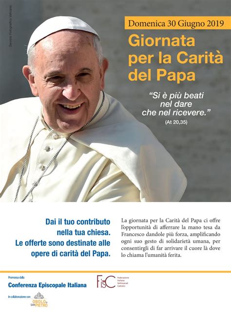 Domenica Giugno La Giornata Per La Carit Del Papa Arcidiocesi Di