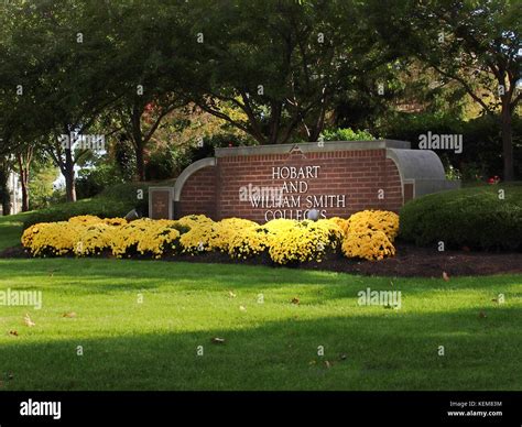 Geneva New York Usa October 21 2017 The Entrance Sign To Hobart