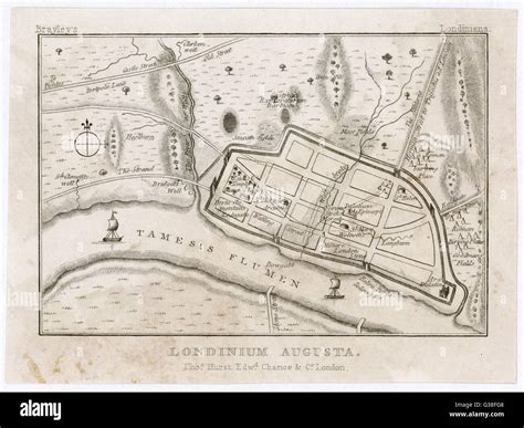 Map Showing Roman London Londinium With Its Grid Of Straight Roads