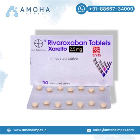 Rivaroxaban Xarelto Mg Tablet At Rs Stripe Xarelto Tablets In