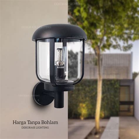 Jual Lampu Dinding Taman Hitam Pagar E27 Outdoor Minimalis Waterproof