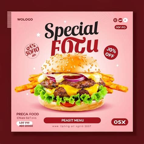 Premium Psd Special Food Menu Social Media Post Template