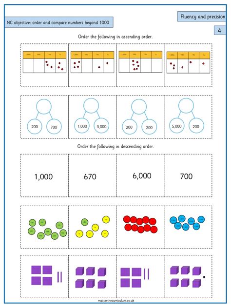 Year 4 Maths Order And Compare Numbers Beyond 1000 4 Master The