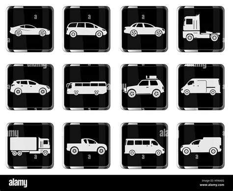 Vehicles Icon Set Stock Photo Alamy