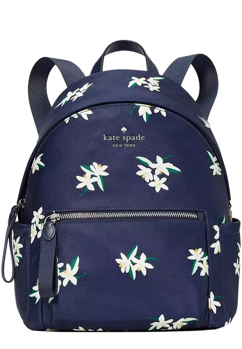 Buy Kate Spade Kate Spade Chelsea Orange Toss Medium Backpack Bag In Parisian Navy Multi Kc530