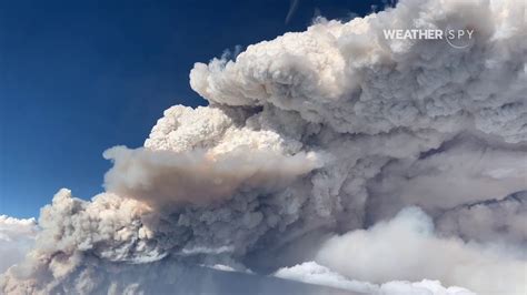 Thick Cloud Of Smoke Rises In The Sky Youtube