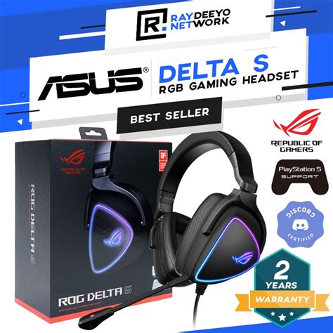 Asus Rog Delta S Rgb Gaming Headset [usb C Noise Canceling Mic Mqa Technology Support] Shopee