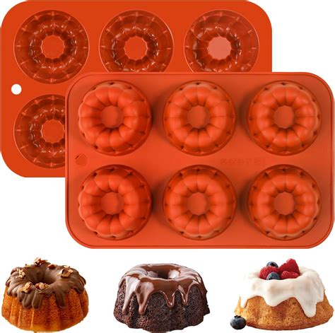 Amazon Packs Silicone Mini Fluted Cake Pans Findtop Mini Tube