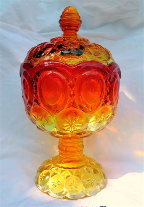 Items Similar To Vintage 1950s Le Smith Glass Co Amberina Redyellow