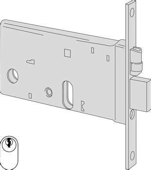 Serratura Meccanica Da Infilare A Cilindro Ovale Cisa Per Fascia