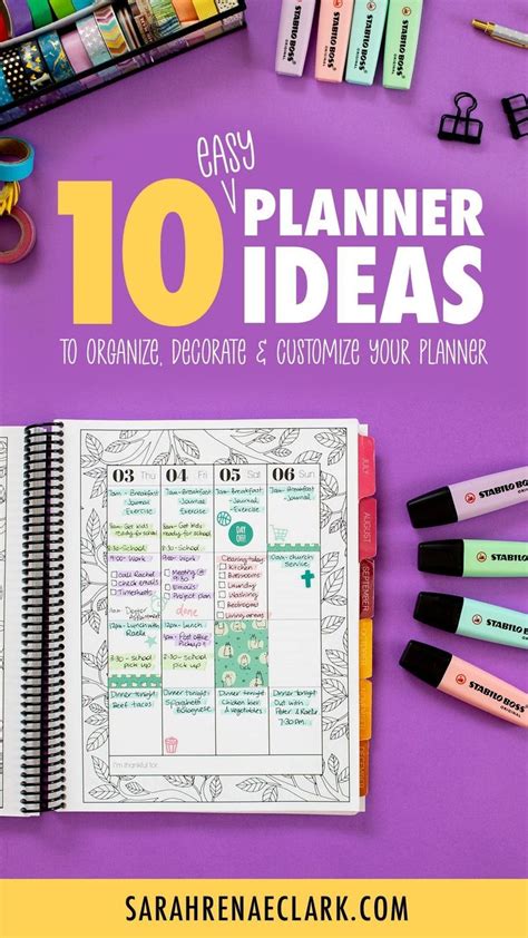 10 Diy Planner Ideas To Organize Decorate And Customize Your Planner In 2021 Diy Planner