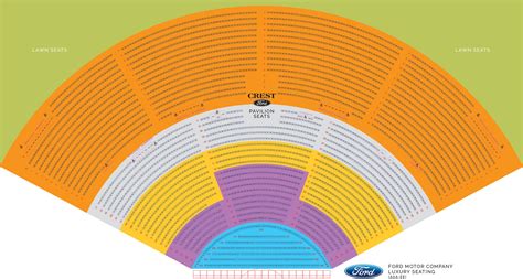 Dte Music Theater Seating Chart With Seat Numbers Theater Seating Chart