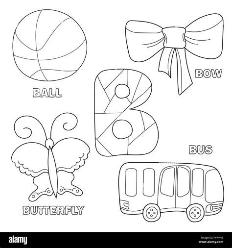 Alphabet Coloring Pages B Word Printable Letter B Col