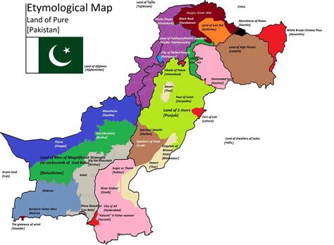 Etymological Map Of Pakistan - Caresa Vivianne