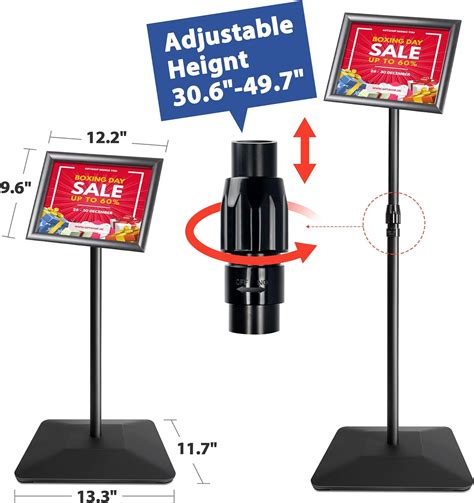 REALWAY Soporte para letreros de 8 5 x 11 pulgadas para exhibición