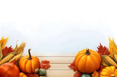 Premium AI Image | Autumn background with pumpkin harvest