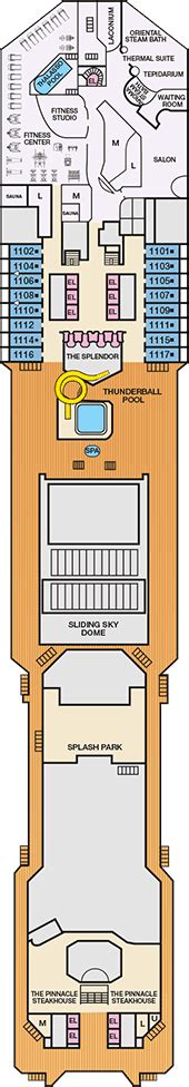 Carnival Splendor Deck plan & cabin plan