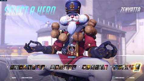 Zenyatta Nutcracker Skin All Emotes Poses Intros And Weapons Golden