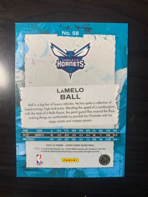 Panini Court Kings Lamelo Ball Basketball Hornets Eur