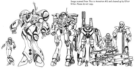 Macross Scale Of Main Characters And Mechs To A Human Drawing