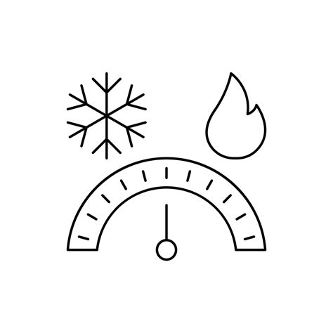 Vecteur D Ic Ne De Compteur De Mesure De Refroidissement Et De