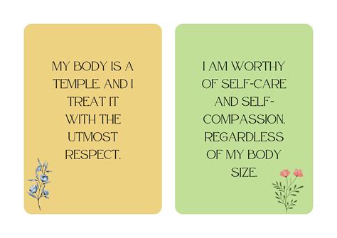 24 Body Positive Affirmations Cards Printable Affirmations Cards Instant Print Cards T For