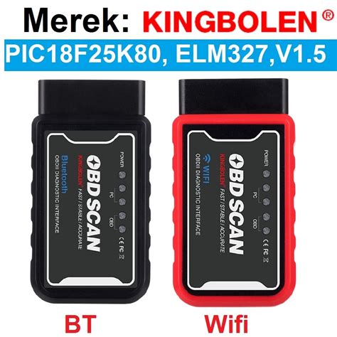 Jual KINGBOLEN Car Diagnostic OBD II OBD2 ELM327 V1 5 Scan PIC1825k80