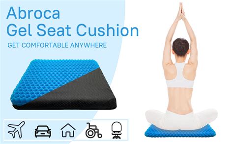 Amazon Abroca Gel Seat Cushions For Long Sitting Double Thick