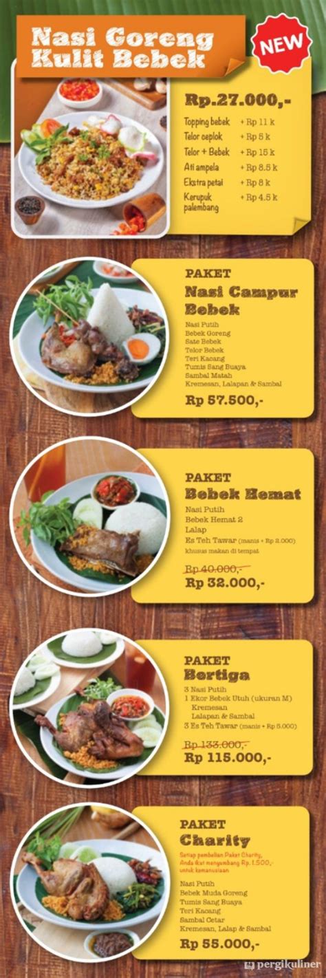 Selalu Diperbarui Menu Bebek Kaleyo Tebet