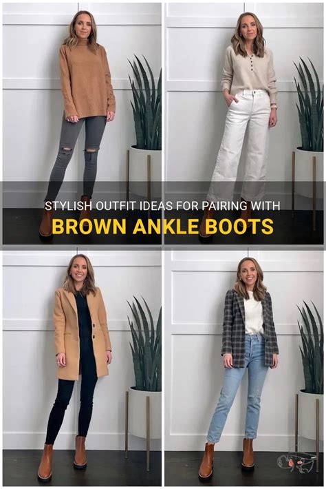 Stylish Outfit Ideas For Pairing With Brown Ankle Boots Shunvogue