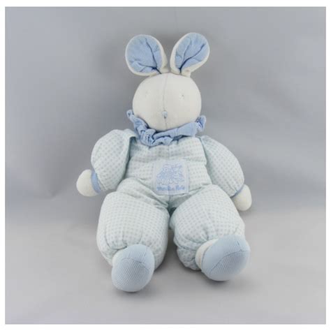 Doudou Lapin Vichy Bleu MOULIN ROTY