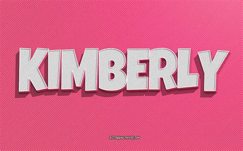 Kimberly Pink Lines Background With Names Kimberly Name Female