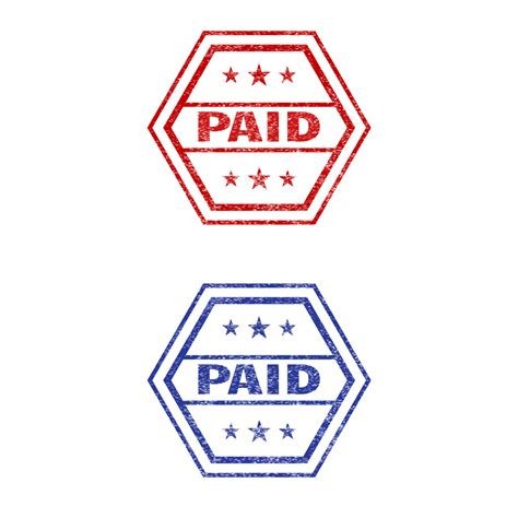 hexagon paid stamps transparent background payment clip art psd stamps