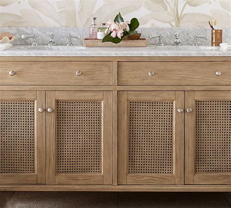 Sausalito Double Sink Bath Vanity In Pottery Barn Bathroom