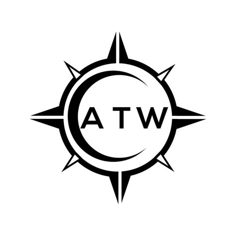 Atw Diseño De Logotipo De Escudo De Monograma Abstracto Sobre Fondo