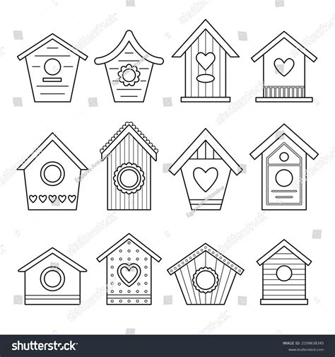 Birdhouse Clipart Black And White