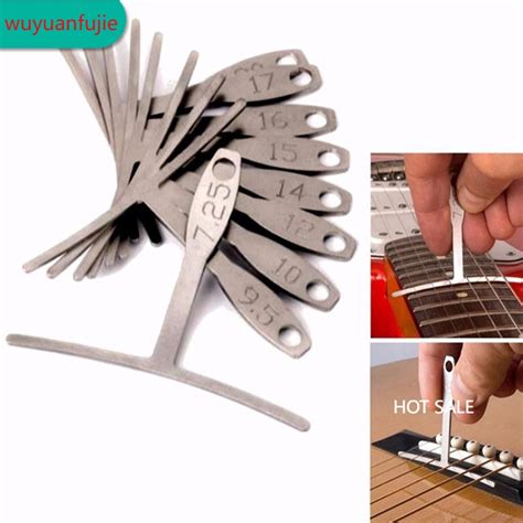 9 PCS Metal Guitar Bas Under String Radius Gauge Setup Set Shopee