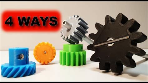 3d Printed 4 Different Ways How To Connect Gears Test Gears By Lets