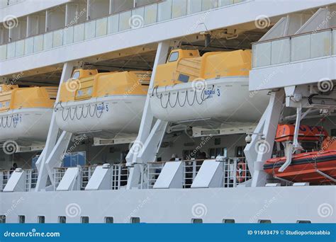 IJmuiden, the Netherlands - April 30th, 2017: Aida Sol Lifeboats ...